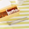 tak JTN-0400-YL Slim Cutlery Set, Yellow (Spoon, Fork, Chopsticks, Container)