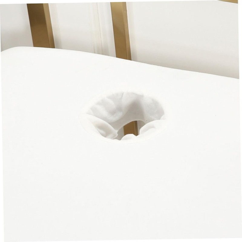 WOONEKY Beauty Salon Bedsheet with Face Hole Elastic Table Cover