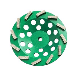 General Purpose Diamond Grinding Cup Wheel 7 inch 5/8-11 American Standard Thread Hole Angle Grinder Using Grinding Disk for Concrete Slab/Garage Floor/Epoxy Coatings/Vinyl/Floor Paintings