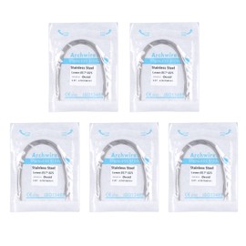 50pcs Stainless Steel Orthodontic Arch Wire Flexible Dental Orthodontic Rectangular Arch Wire 0.17 X 0.25 Inch Lower
