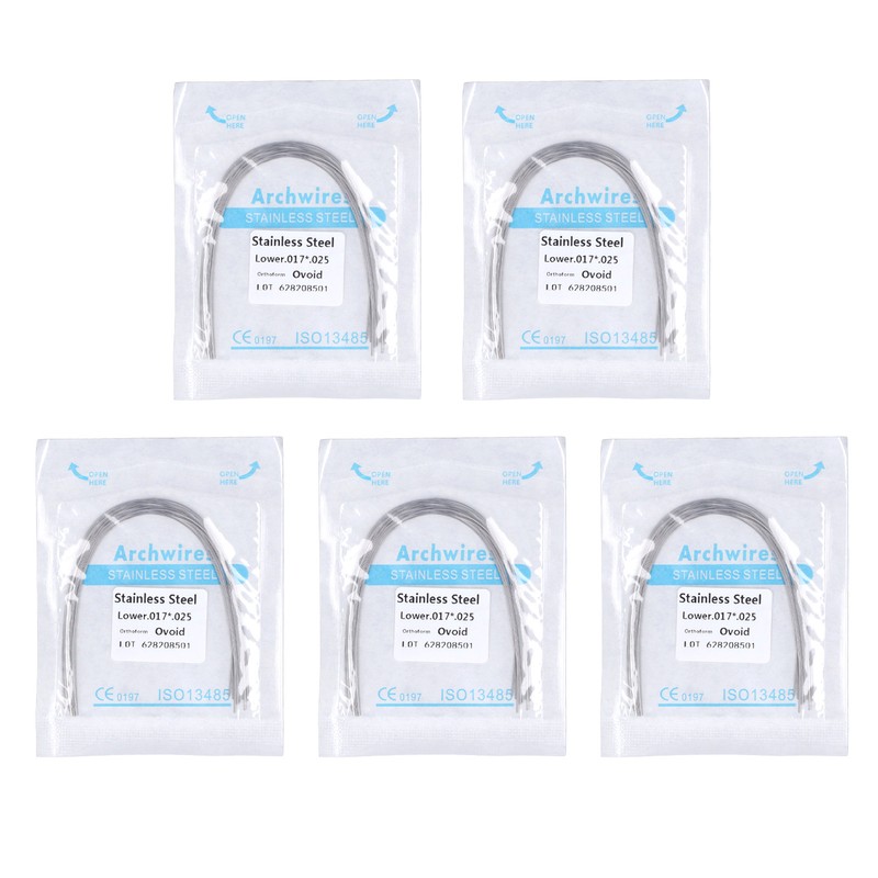 50pcs Stainless Steel Orthodontic Arch Wire Flexible Dental Orthodontic Rectangular