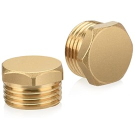Nutmanel Brass Plug 1/2 Inch Male Thread, Blanking Plug AG, Pipe Plug End Plug for Pipe Connection