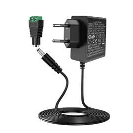 12V 2A Power Supply, AGOTD 24W Transformer AC 220-240V to DC 12V Transformer, 12 Volt DC Power Supply for LED Strips, CCTV Camera, Radio, Casing, Fan, Router