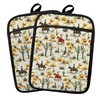 Fyecoluo Rustic Western Pot Holders 2 Pack Set, Western Kitchen