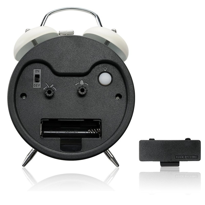Peakeep 4 Inches Twin Bell Loud Alarm Clock for Heavy