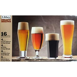 Libbey 16 Piece Craft Brew Beer Set