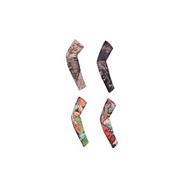 Rosella's 1 Pc Bandage Sunscreen Fake Tattoo Sleeves UV Cool Arm Sleeves Anti-slip Cuffs Breathable Sport Elastic Oversleeve Arm Warmer Asst Styles