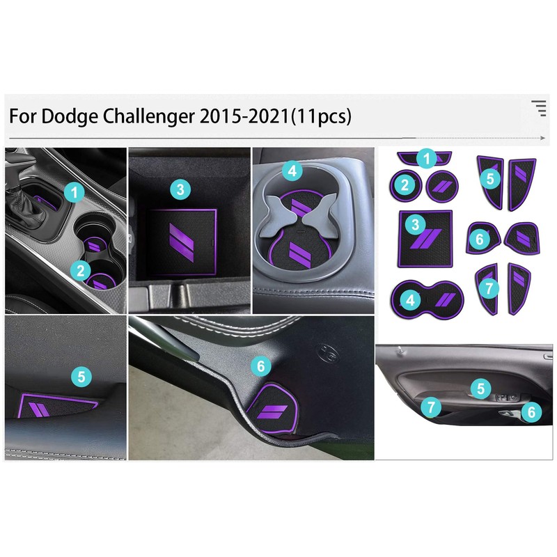 Auovo 11pcs Decor Liner for Challenger Accessories 2015 2016 2017