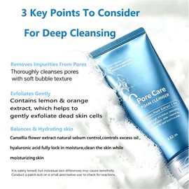 Daeuwiutr Pore Treatment Foam Cleanser,Gentle soothing,Facial Cleanser Hydration Moisturizing, Pore Minimization,Daily Cleansing Foam washes for oily Sensitive dry skin Cleansing Foam Korean Skincare