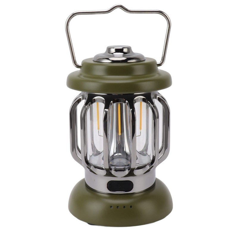 Retro Camping Light Rechargeable Warm Light Vintage Lamp Hanging Tent