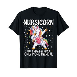 Dabbing Unicorn Nursicorn Funny Nurse Gift women men CNA RN T-Shirt