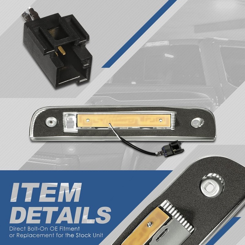 Auto Dynasty Rear Center Black Housing Full LED 3rd Third