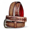 DANIEL'S ARTPLANET Men's Western Belt 1.5” Wide Full Grain One