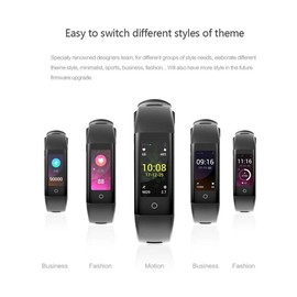New Smart Slim Wristband IPS Color Screen Heart Rate Monitor Smart Band Fitness Tracker Smart Bracelet (Purple)