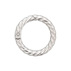 Daio Seisakusho Diecast Carabiner, Knotted Type, 1.3 inches (34 mm), Pack of 100 (Silver)