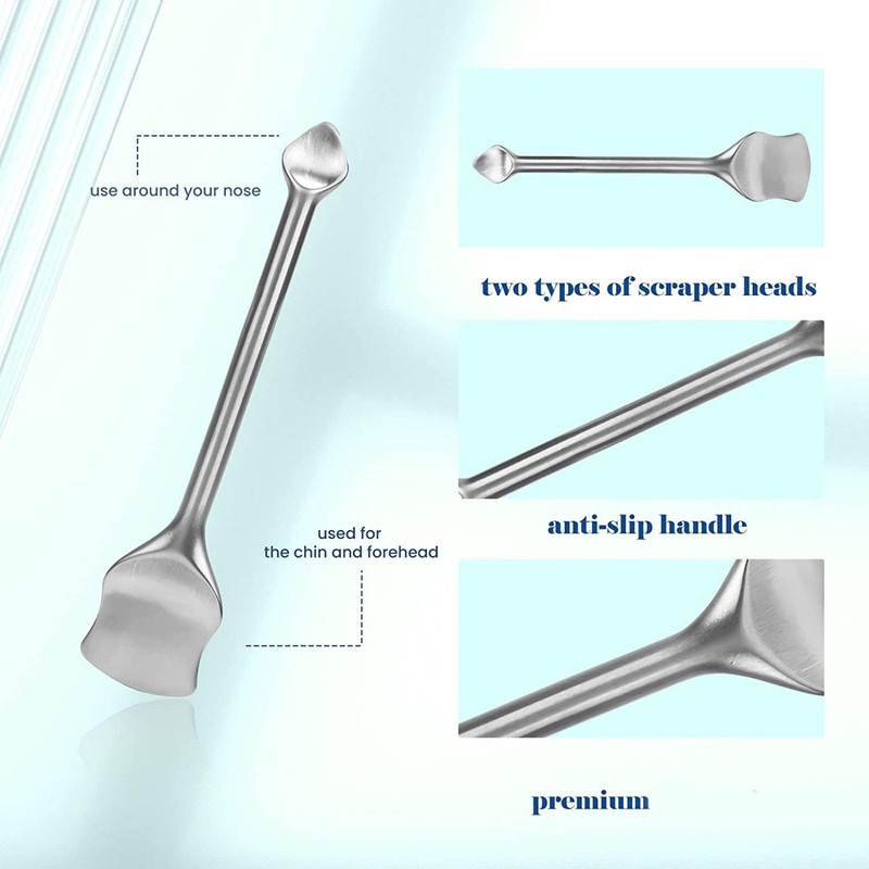Professional Comedone Extractor For Whitehead And Blemish Removal Stainless Steel