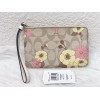 Coach NWT Coach CI856 Floral Cluster Print Corner Zip Wristlet
