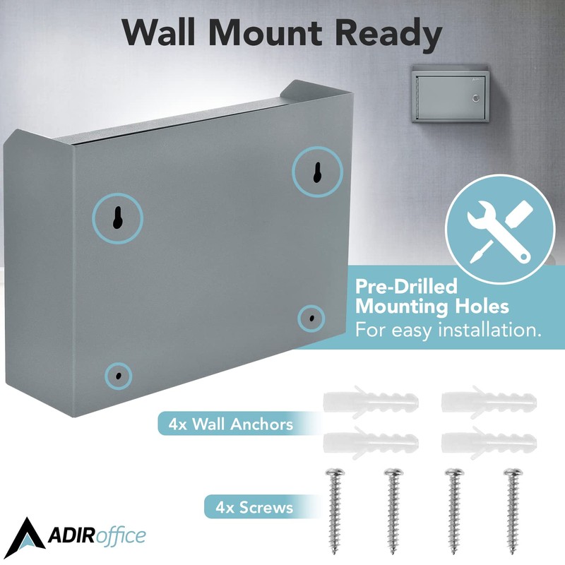 Adir Suggestion Box with Slot and Lock - Money Drop