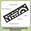 sourcing map 3pcs Multifunctional Geometric Rulers 15cm Metric and SAE