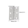 Unxuey Door Hinges, 16Pcs 2.12inch Folding Butt Hinges, Stainless Steel