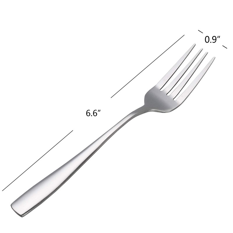Asking Tenedores para postre de acero inoxidable de 12 piezas