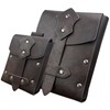 HiiFeuer 2 Pieces Medieval Faux Leather Studded Belt Pouch, Retro