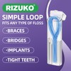 RIZUKO Floss Threaders,Deep Clean Dental Floss Threader for Braces,Bridges,Implants with