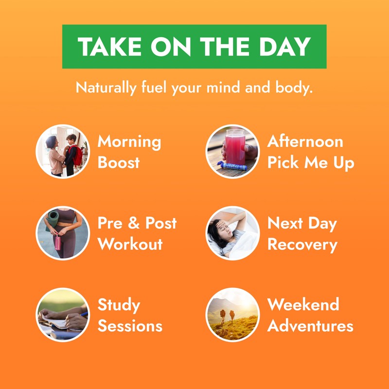 Zipfizz Daily Energy Drink Powder, Peach Mango, 20 Pack |