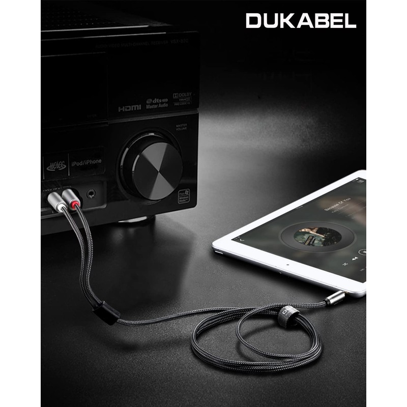 DuKabel 1.2M RCA Converter Cable RCA Audio Cable 3.5mm Stereo