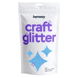 Hemway Glow in The Dark Glitter - Blue - for Epoxy Arts Crafts Tumblers Paper Glass Decorations DIY Projects - 1/128" 0.008" 0.2MM - 100g/3.4oz…