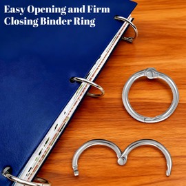 100PCS 1/2 Inch Binder Rings, Small Loose Leaf Book Rings, Metal Keyring Ring for Index Cards, Book Binding Ring Clip for Office, School Classroom Materials - Sliver