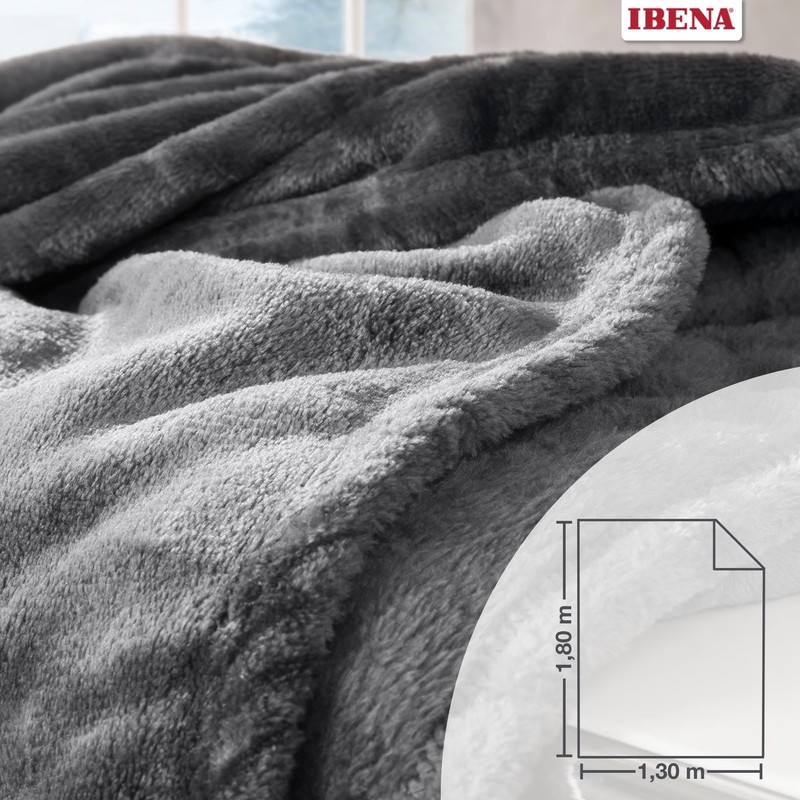 Ibena Olbia Cuddly Blanket 130 x 180 cm – Fluffy,