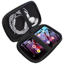 Compatible with TIMMKOO Q3E MP3 Player Case, Blueshaweu Hard Shell Travel and Storage Case Carrying Case Compatible with TIMMKOO Q3E 4.0" MP3 Player / Q5 4.0" MP3 Player (Black)