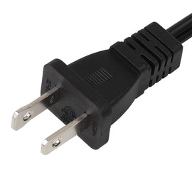 0.6Meter On Off Switch Extension Cord, 2-Prong/2 Outlet Polarized Extension Cord with Switch 12A/125V for your Chargers/Lamp/Power Adapters etc, 16AWG Cord