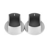 2 Pack Universal Gas Hob Knobs Replacement Metal Rotary Switch