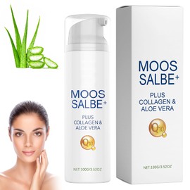 Moossalbe PLUS, Mooscreme Gegen Falten, Aktiv Hautreparatur Moossalbe, Moossalbe Gesicht Falten Testsieger, Feuchtigkeitscreme Gesicht, Natürliche Hefesalbe Antifaltencreme für Alle Hauttypen