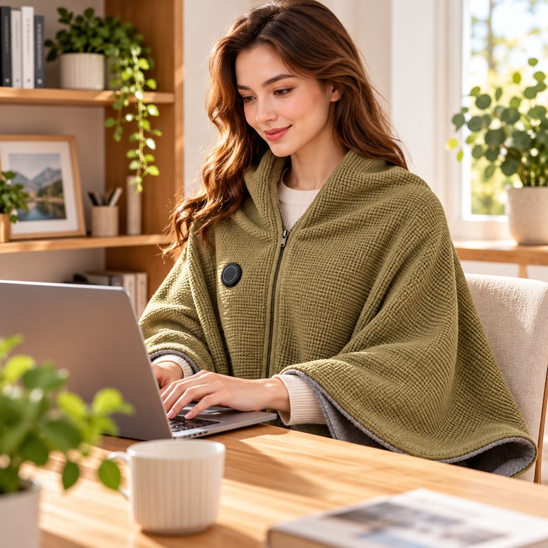 USB Heated Blanket Shawl for Home and Office – 3