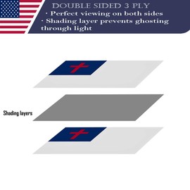 KUOKIP Double Sided Christian Flag 4x6 Made in USA Outdoor Heavy Duty 3-Ply Polyester Jesus Flag with White Starting Tape and 2 Brass Grommets