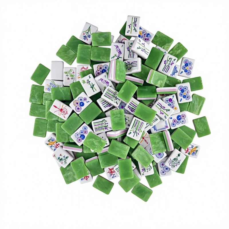 Modern Luxury American Mahjong Set 160PCS 32mm 4-Layer Engraved Acrylic