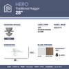 Prominence Home 41530 Hero Hugger Ceiling Fan, 28", White