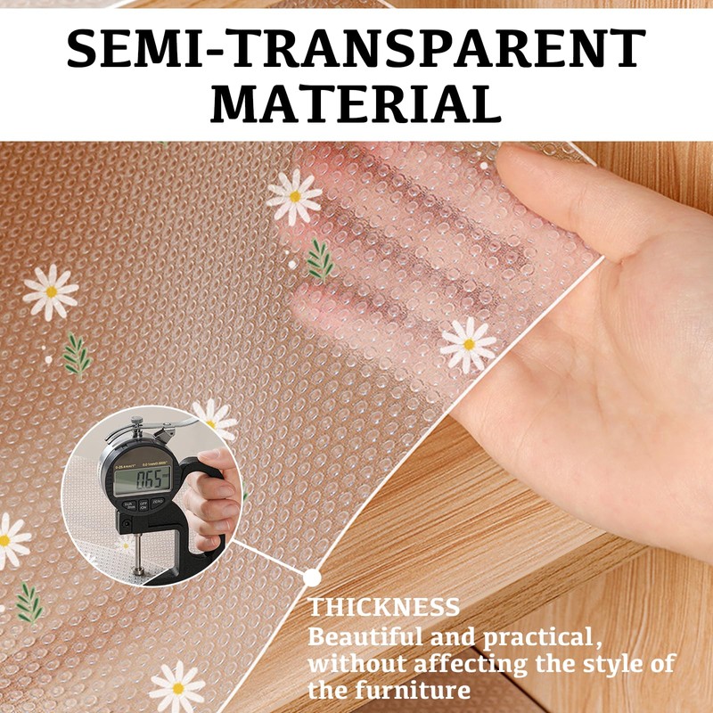 LFCFBH Kitchen Drawer Liner, Non-Slip Waterproof Shelf Cupboard Liner for