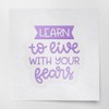 Decal Stickers of Learn with (Lavender Purple) (Set of 2)