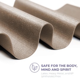 Sunshine Yoga Voyage Yoga Mat, 10 Pack, 72" x 24" Extra Long Exercise Mat, 5mm Thick Bulk Yoga Mats for Schools, Anti-Tear, Non Slip Fitness Mat for Gym or Studio, Mocha