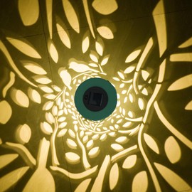 ANYPERFECT Bird Solar Lanterns Outdoor Waterproof, LED Hanging Solar Lights Garden Decor, Birthday Present for Women, Metal Bird Lanterns Decorative Outdoor for Yard Patio Pathway, Green