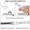 PACIOCEAN 10Pcs 8mm 4 Pin RGB LED Light Strip Connector