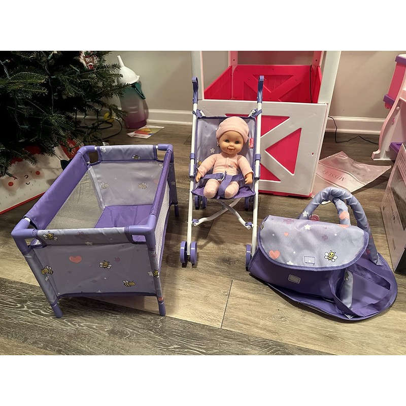 ANIVIA 5PCs Baby Doll Stroller Set - Baby Doll Accessories