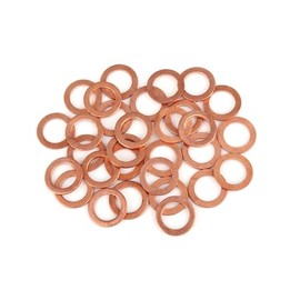 REPAIROCK 30pcs Copper Washer Flat Sealing Gasket Ring Spacer for Car 12 x 17 x 1.5mm Auto Replacement Parts