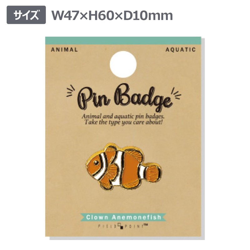 World Shoji 106836 Aquatic Pin Badge Clownfish