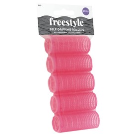 Freestyle Self Grip Rollers, 24 mm Diameter, Pink, 5 Count