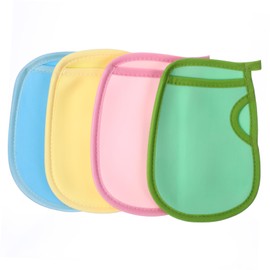 Baluue 4Pcs Exfoliating Bath Mitts Lightweight Body Scrub Gloves for Gentle Skin Cleaning Shower Bath for Dead Skin Removal and Travel